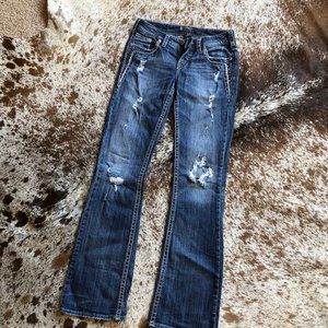 Distressed Silver Jeans